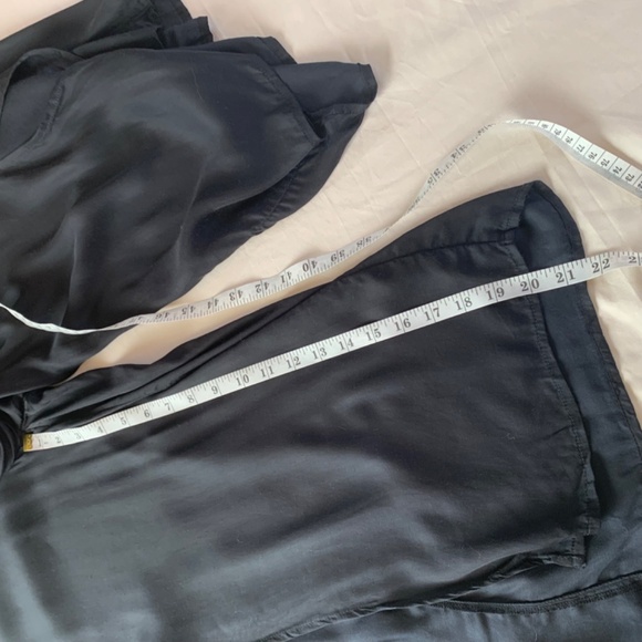 Elevenses Anthropologie Wide Leg Lightweight Flowy Palazzo Pants Black XL pocket - Picture 8 of 11